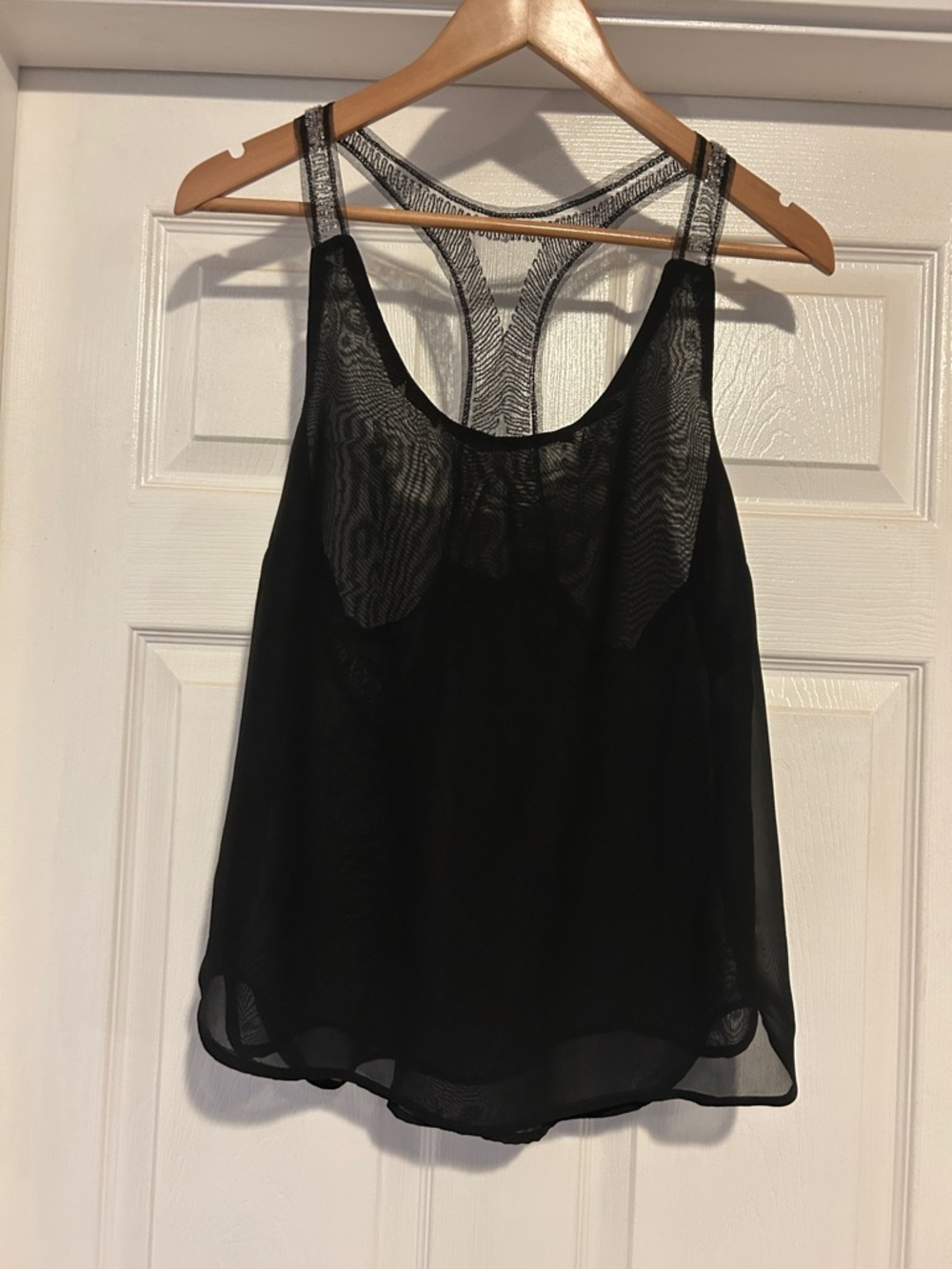 Streetwear Society Black Sheer Racerback Tank
